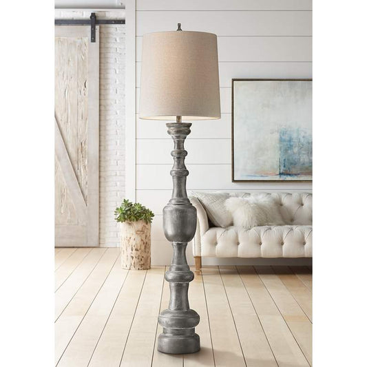 Lillehammer Gray Whitewash Floor Lamp