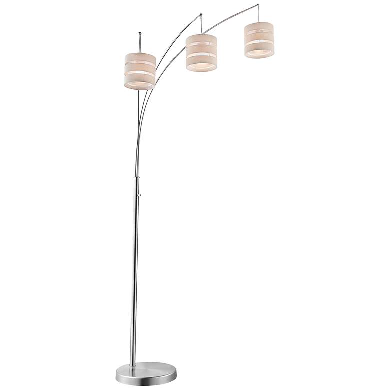 Lite Source Falan Brushed Nickel 3-Light Arc Floor Lamp