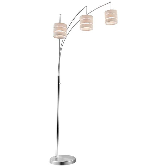 Lite Source Falan Brushed Nickel 3-Light Arc Floor Lamp