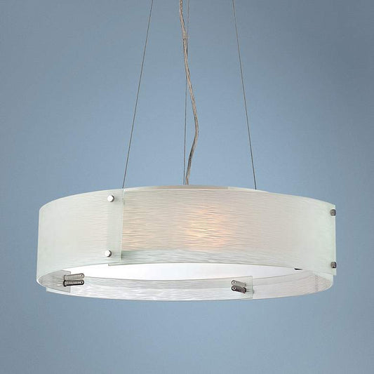 Lite Source Kaelin Curved Glass 20 3/4" Pendant Light