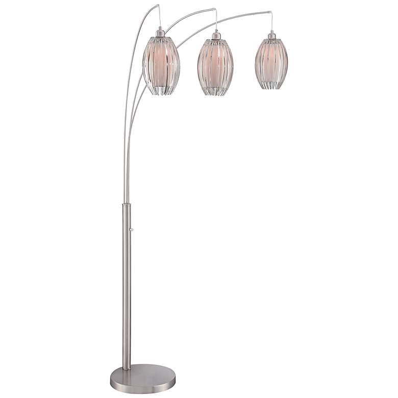 Lite Source Lotuz Chrome 3-Light Arc Floor Lamp