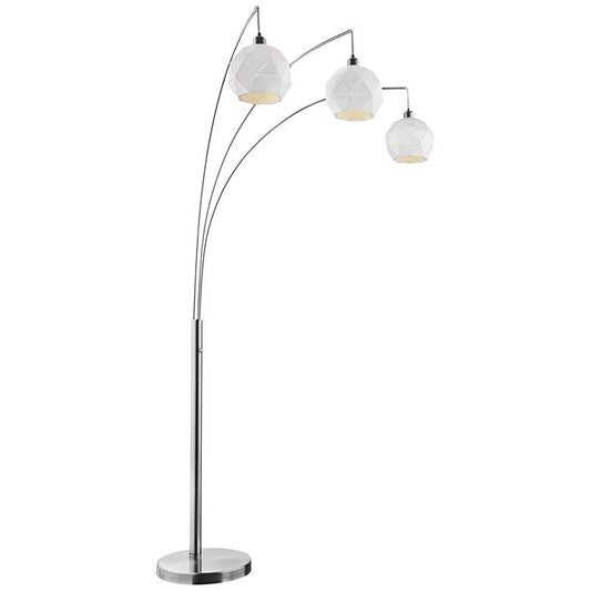 Lite Source Pandora Brushed Nickel 3-Light Arc Floor Lamp