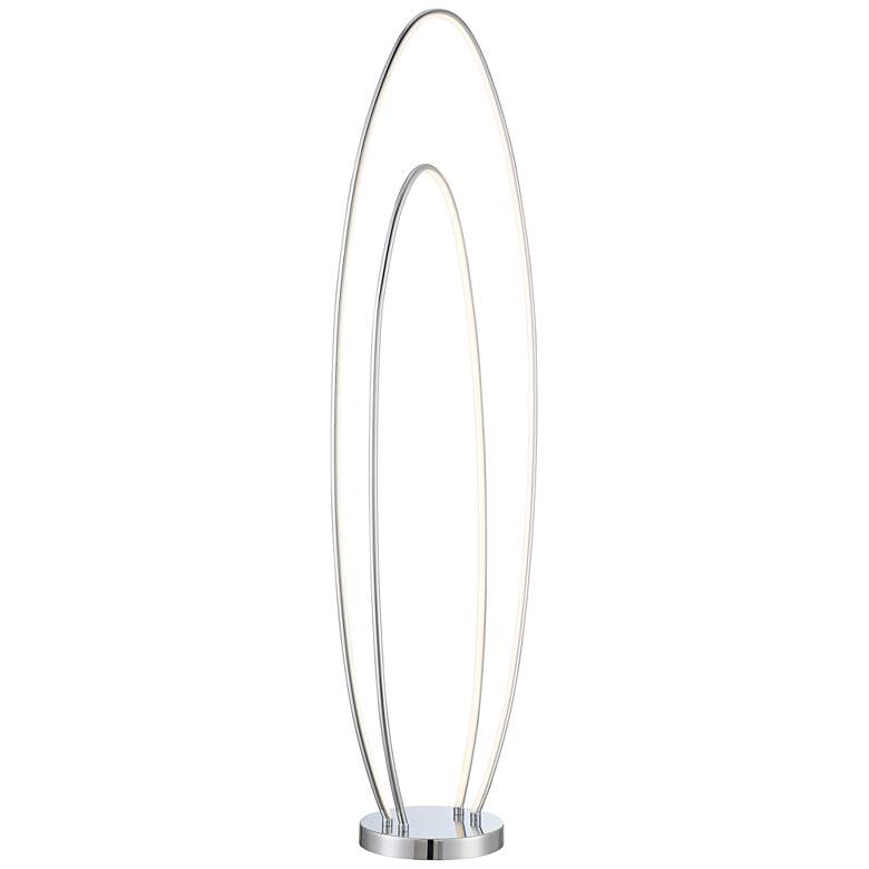 Lite Source Rhea Chrome Intertwined Oval LED Floor Lamp