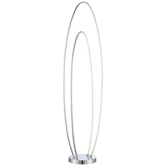 Lite Source Rhea Chrome Intertwined Oval LED Floor Lamp