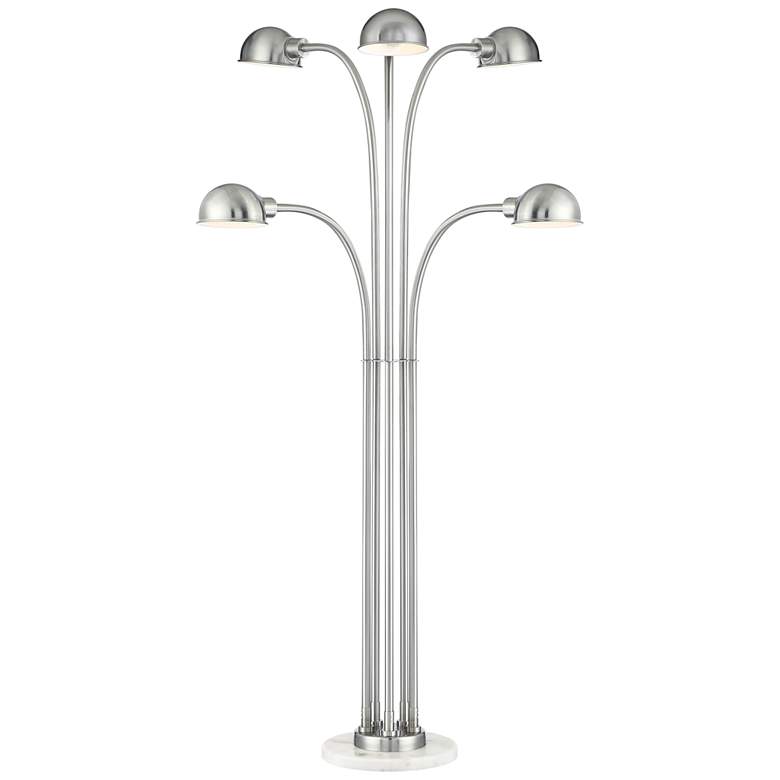 Lite Source Rowley Brushed Nickel 5-Light Metal Floor Lamp