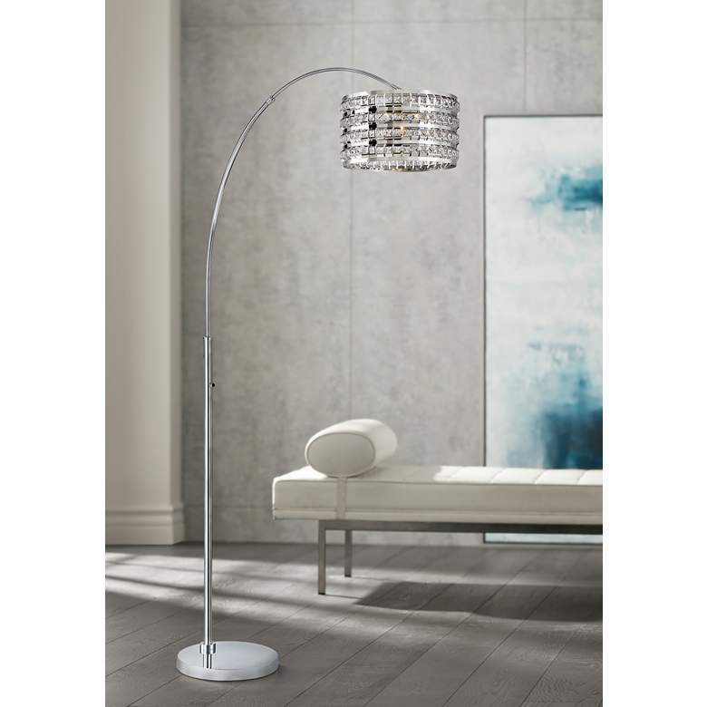 Lite Source Valerie Chrome Metal Arc Floor Lamp