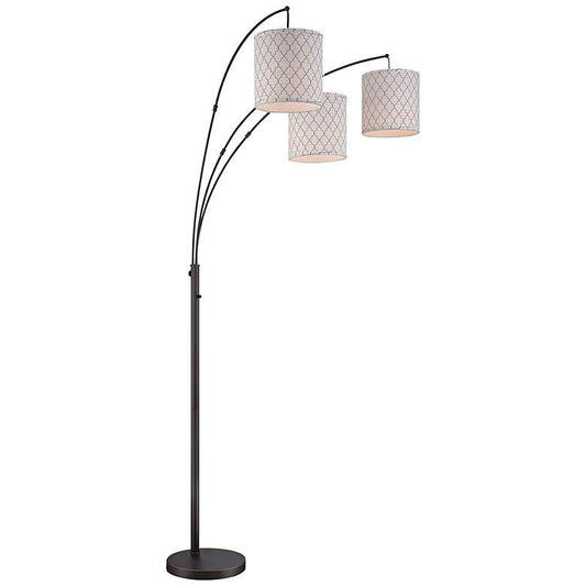 Lite Source Vasanti 3-Light Dark Bronze Arc Floor Lamp