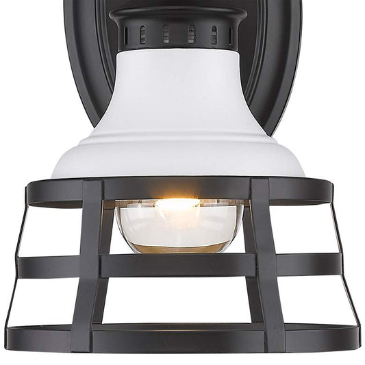 Locklyn 10" High Matte Black Metal Wall Sconce