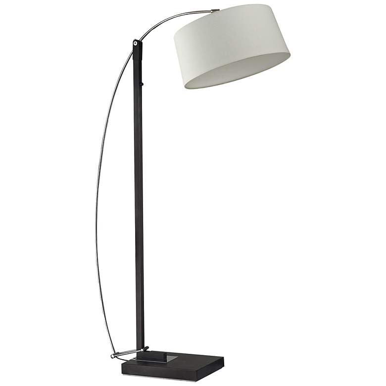 Logan Square Dark Brown Arc Floor Lamp