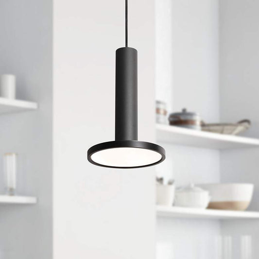 Luna 8" Wide Black LED Mini Pendant Light