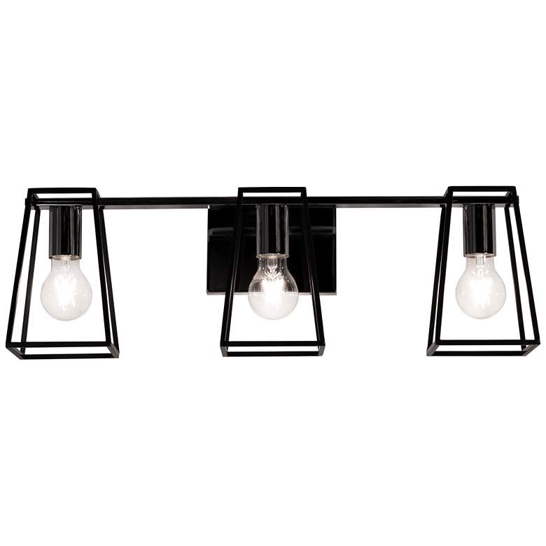 Lynn 24" Wide Black Bath Light