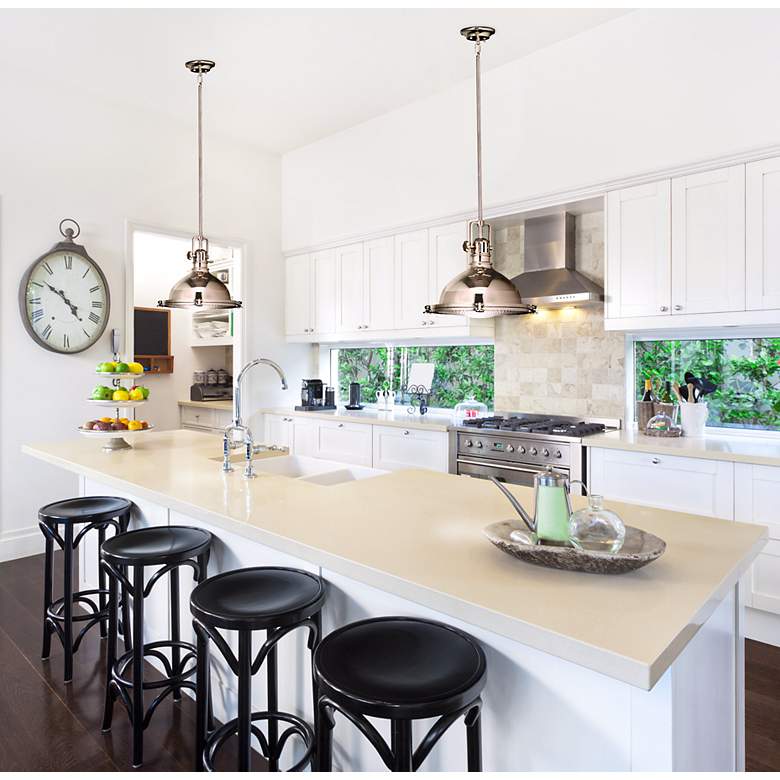 Kichler 12" Wide Polished Fresnel Lens Mini Pendant