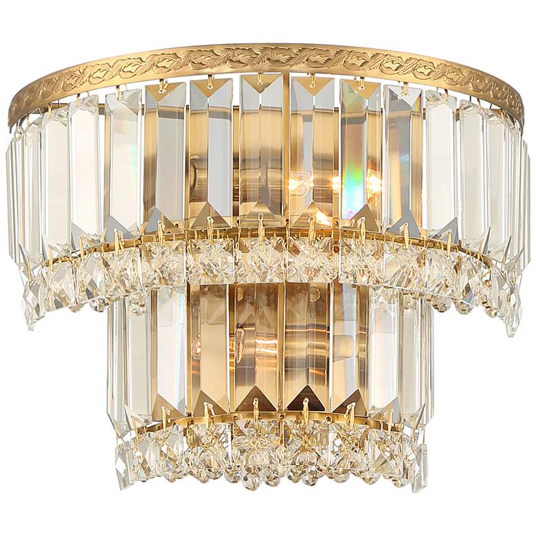 Magnificence Gold 10" Wide Crystal Wall Sconce