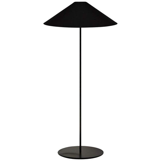 Maine Black Floor Lamp with Black Cone Shade