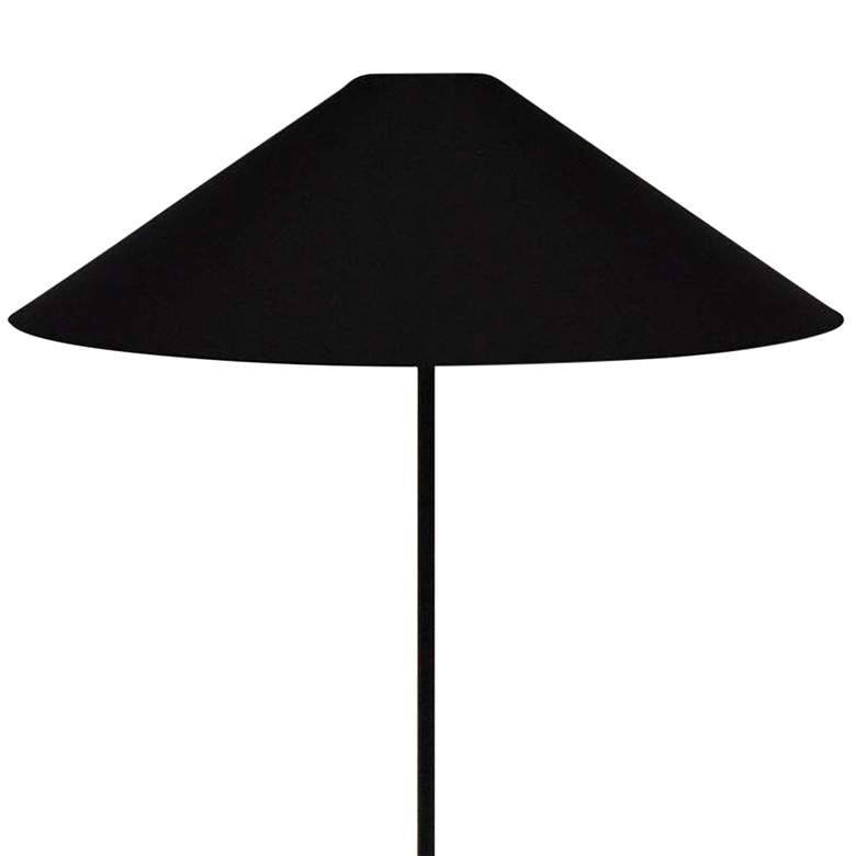 Maine Black Floor Lamp with Black Cone Shade