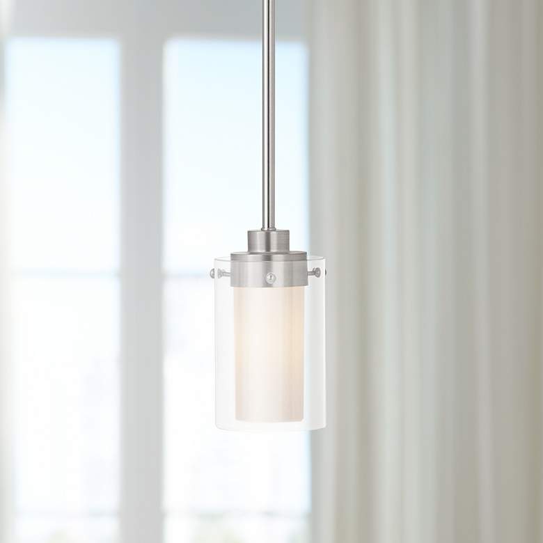 Manhattan 5" Wide Brushed Nickel Mini Pendant