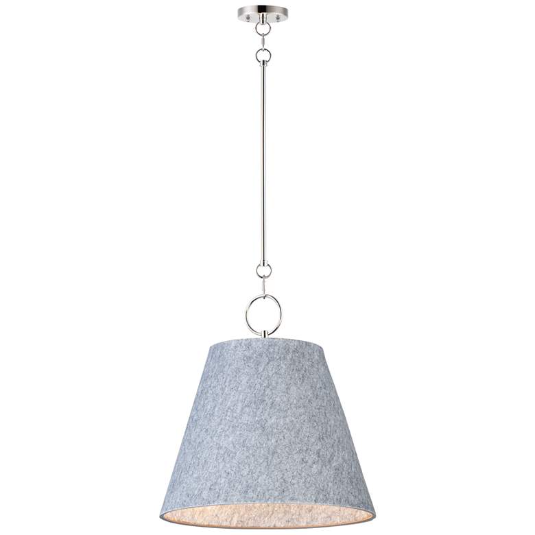 Maxim Acoustic 20" Wide Satin Nickel and Gray Pendant Light