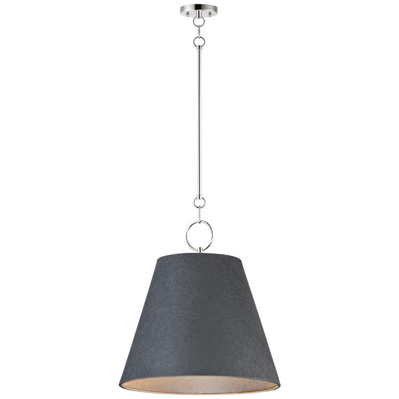 Maxim Acoustic 20"W Polished Nickel and Black Pendant Light