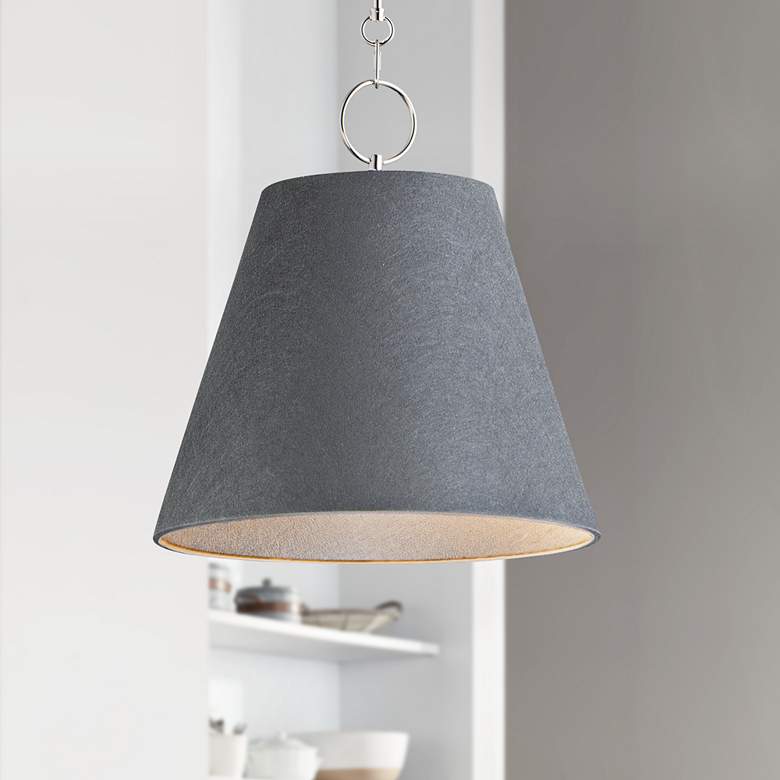 Maxim Acoustic 20"W Polished Nickel and Black Pendant Light