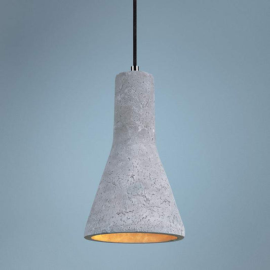 Maxim Crete 7 1/4" Wide Concrete Bell LED Mini Pendant