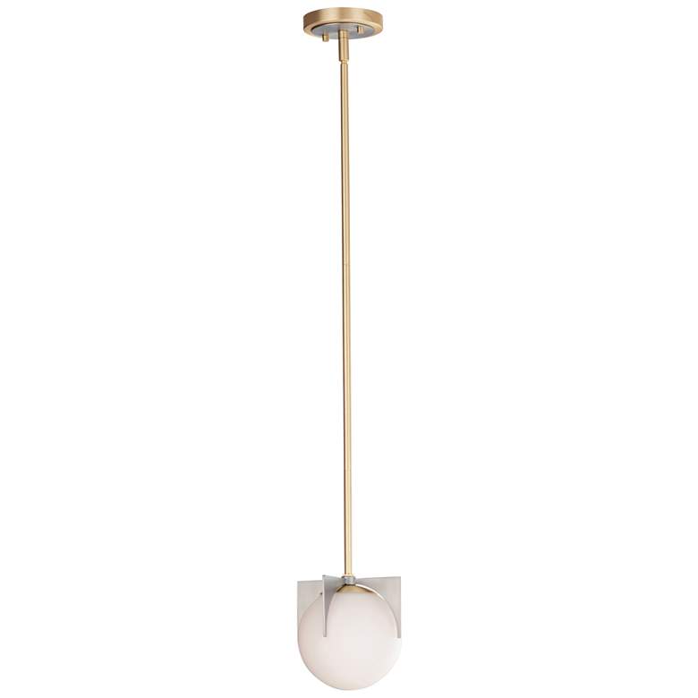 Maxim Finn 6 1/2" Wide Brass and Platinum Mini Pendant Light