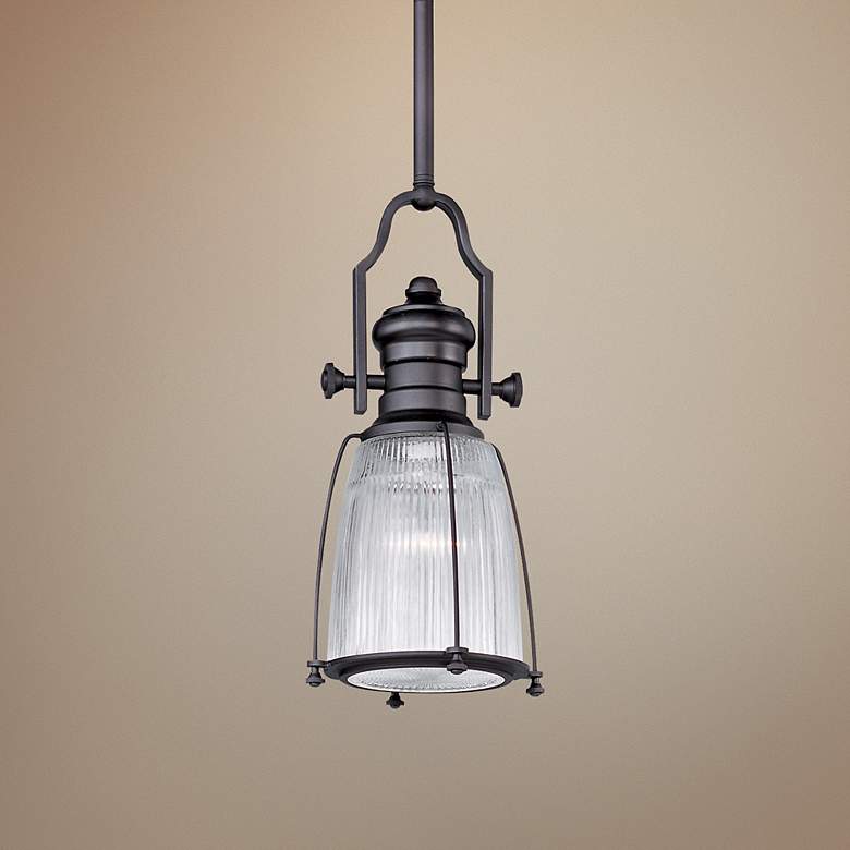 Maxim Hi-Bay 9" Wide Bronze Mini Pendant