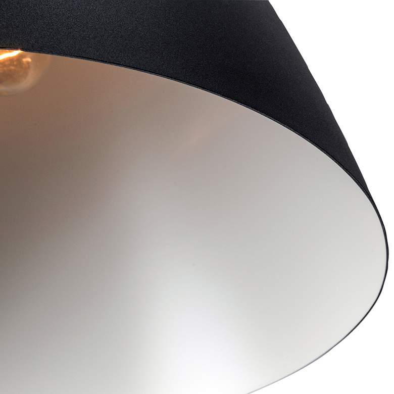 Maxim Nordic 14 1/4" Wide Tan Leather and Black Pendant Light