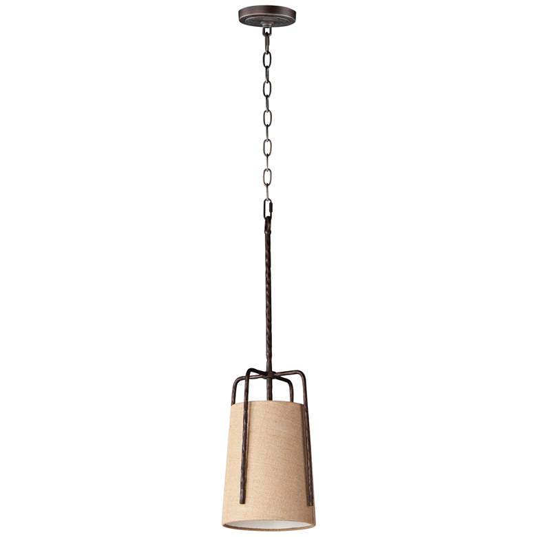 Maxim Pitchfork 9" Wide Oil-Rubbed Bronze Mini Pendant Light