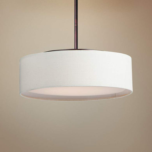 Maxim Prime 16" Wide Oatmeal Linen Shade LED Pendant Light