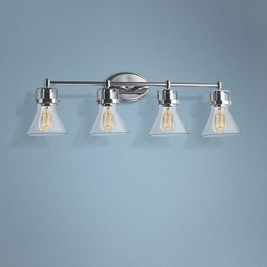 Maxim Seafarer 33 1/4"W Polished Chrome 4-Light Bath Light