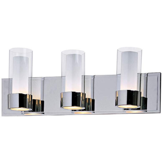 Maxim Silo Polished Chrome 3-Light Bathroom Light Fixture