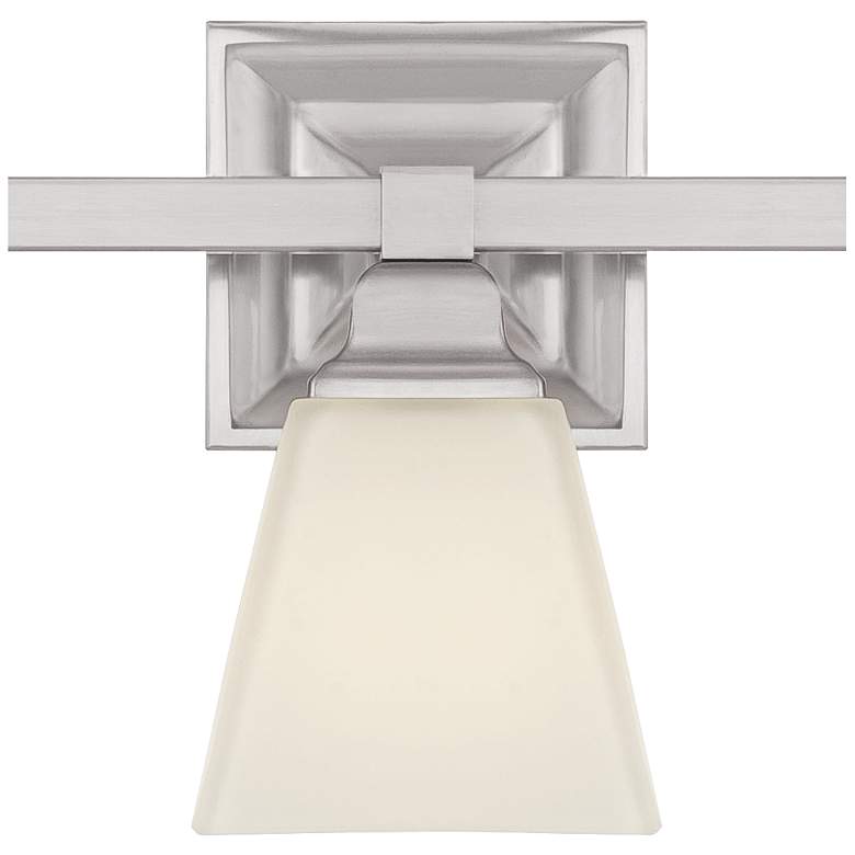 Mencino-Opal 35 1/4"W Satin and Glass Bath Light