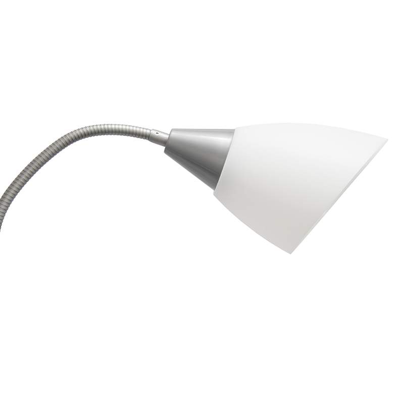 Micah Silver 5 Light Floor Lamp with White Gray Shade