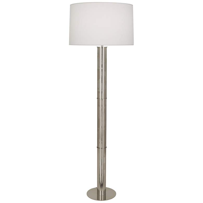 Michael Berman Brut Polished Nickel Metal Column Floor Lamp