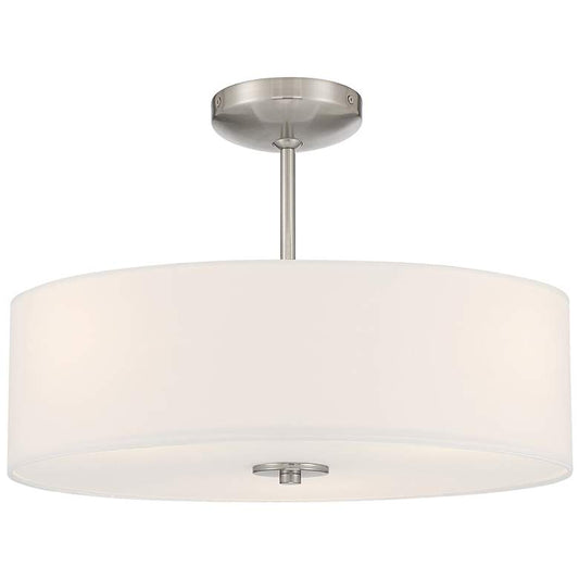 Mid Town 18" LED Pendant or Semi-Flush - Brushed Steel