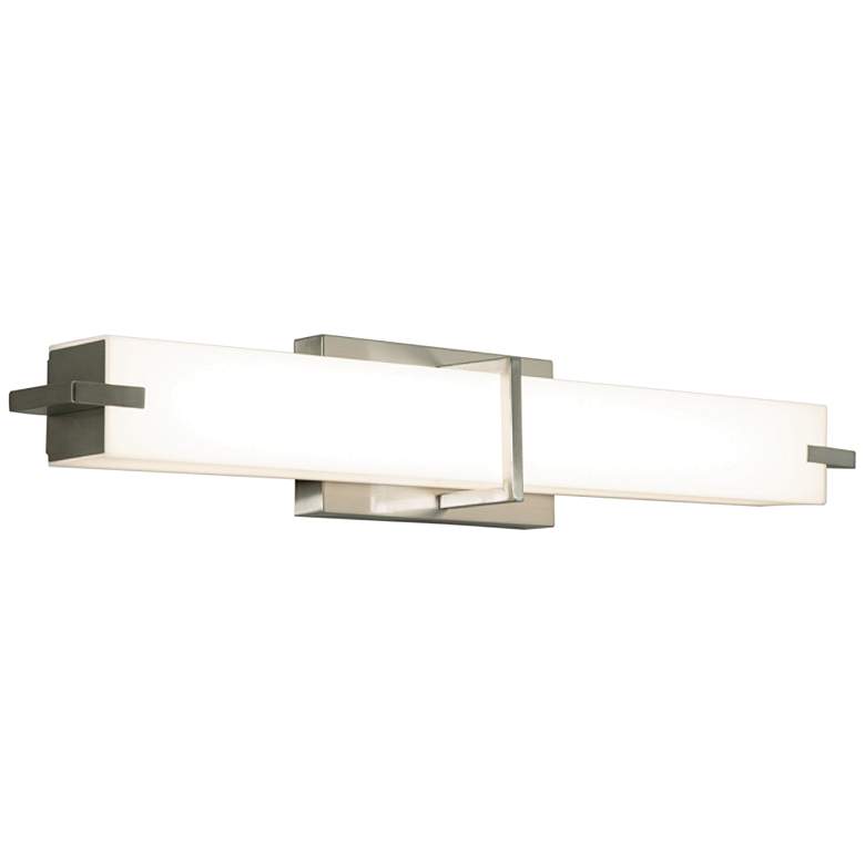 Miller 35 3/4" Wide Satin Nickel LED Bath Light