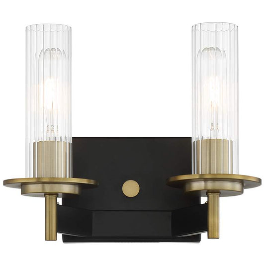 Minka-Lavery Baldwin Park 2-Light Coal and Soft Brass Bath Light