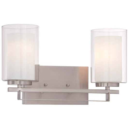 Minka-Lavery Parsons Studio 2-Light Brushed Nickel Bath Bar