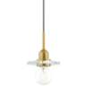Mitzi Alexa 6" Wide Aged Brass Mini Pendant Light