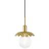 Mitzi Alyssa 8" Wide Aged Brass Mini Pendant Light