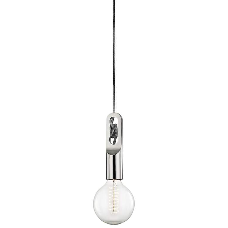 Mitzi Angela 5" Wide Polished Nickel Mini Pendant
