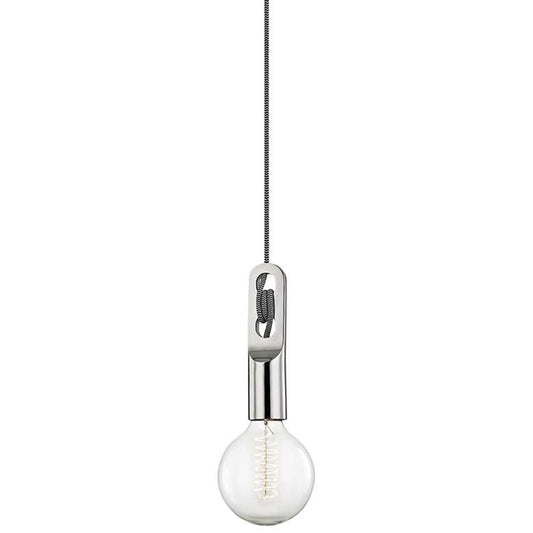 Mitzi Angela 5" Wide Polished Nickel Mini Pendant