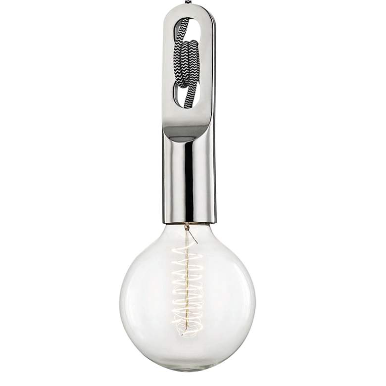 Mitzi Angela 5" Wide Polished Nickel Mini Pendant