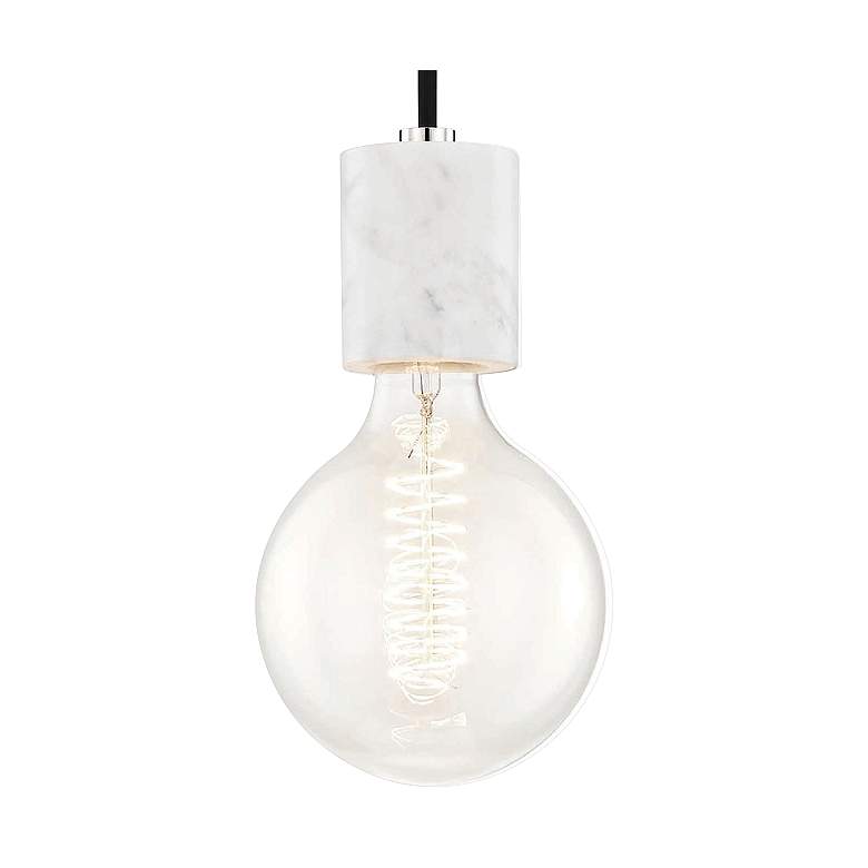 Mitzi Asime 5" Wide Polished Nickel Mini Pendant