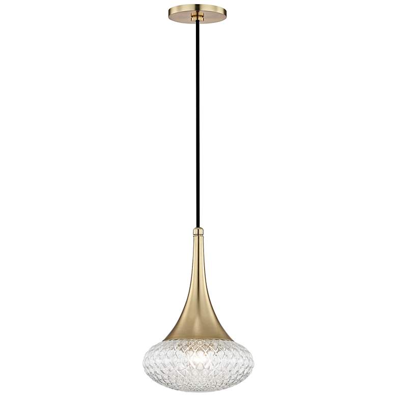 Mitzi Bella 8 1/2" Wide Aged Brass Mini Pendant