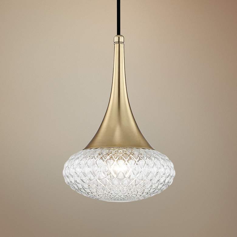 Mitzi Bella 8 1/2" Wide Aged Brass Mini Pendant