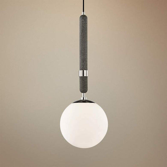 Mitzi Brielle 9 1/2"W Polished Nickel w/ Glass Mini Pendant