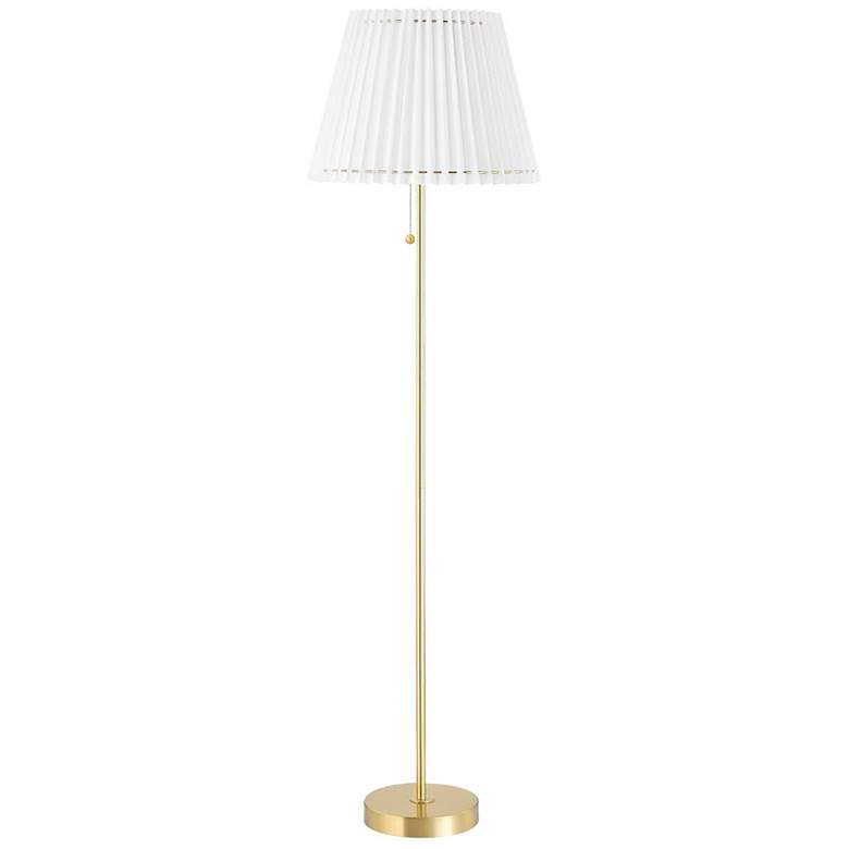 Mitzi Demi Aged Brass LED Floor Lamp