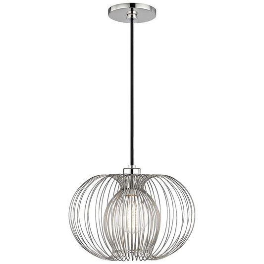 Mitzi Jasmine 12" Wide Polished Nickel Mini Pendant