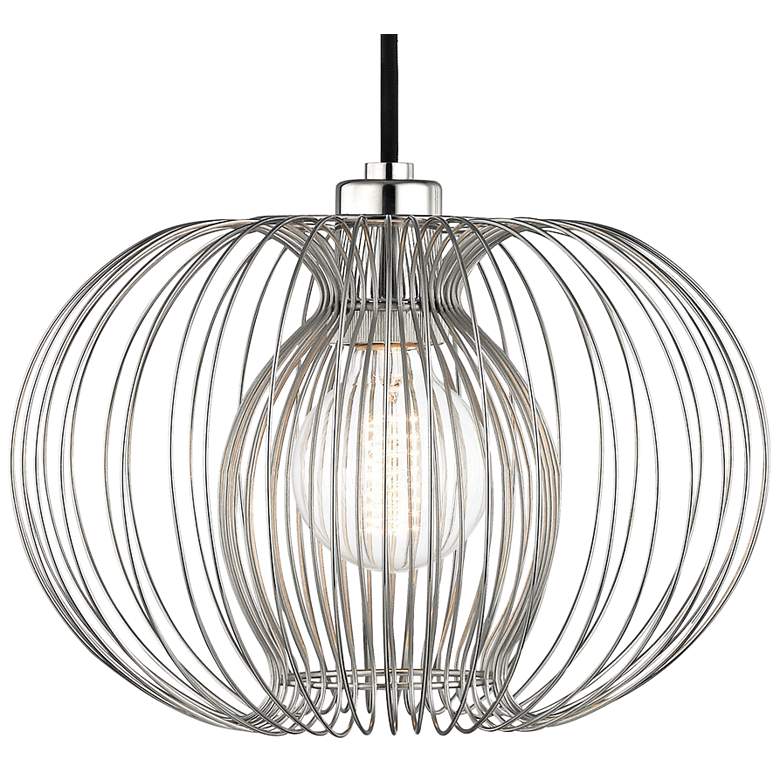 Mitzi Jasmine 12" Wide Polished Nickel Mini Pendant